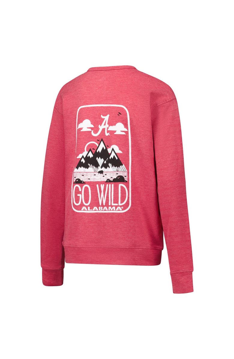 Wes & Willy Youth Wes & Willy Crimson Alabama Crimson Tide Tri-Blend Go Wild Pullover Sweatshirt, Alternate, color, Crimson