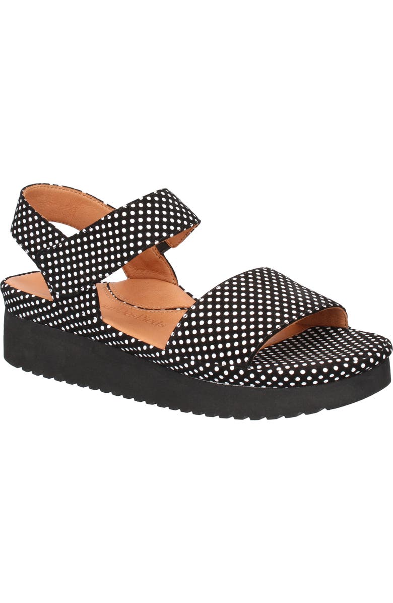 L'Amour des Pieds Abrilla Platform Sandal, Main, color, Black/ White