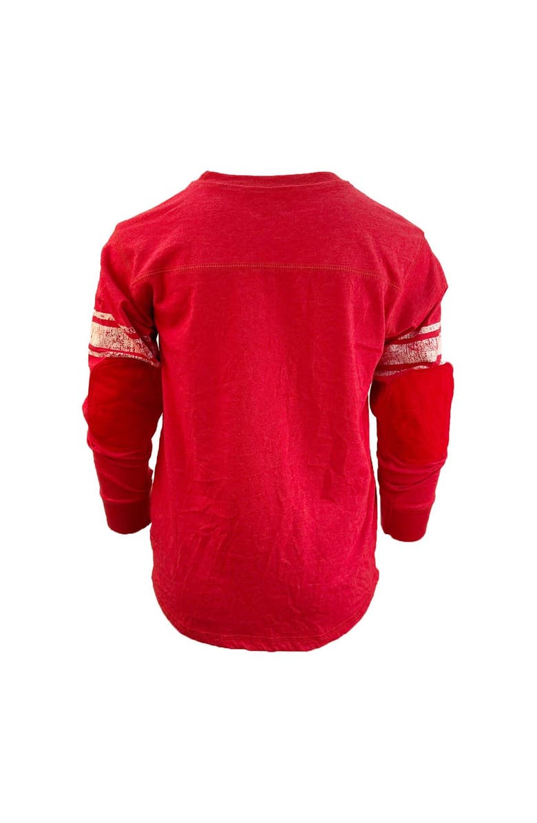 Wes & Willy Youth Wes & Willy Red Kansas City Chiefs Football Long Sleeve T-Shirt, Alternate, color,
