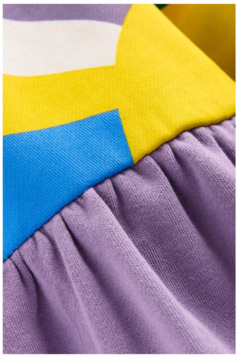 Kids' Drop Shoulder Sweatshirt Dress, Alternate, color, ASTER PURPLE SUNRAY
