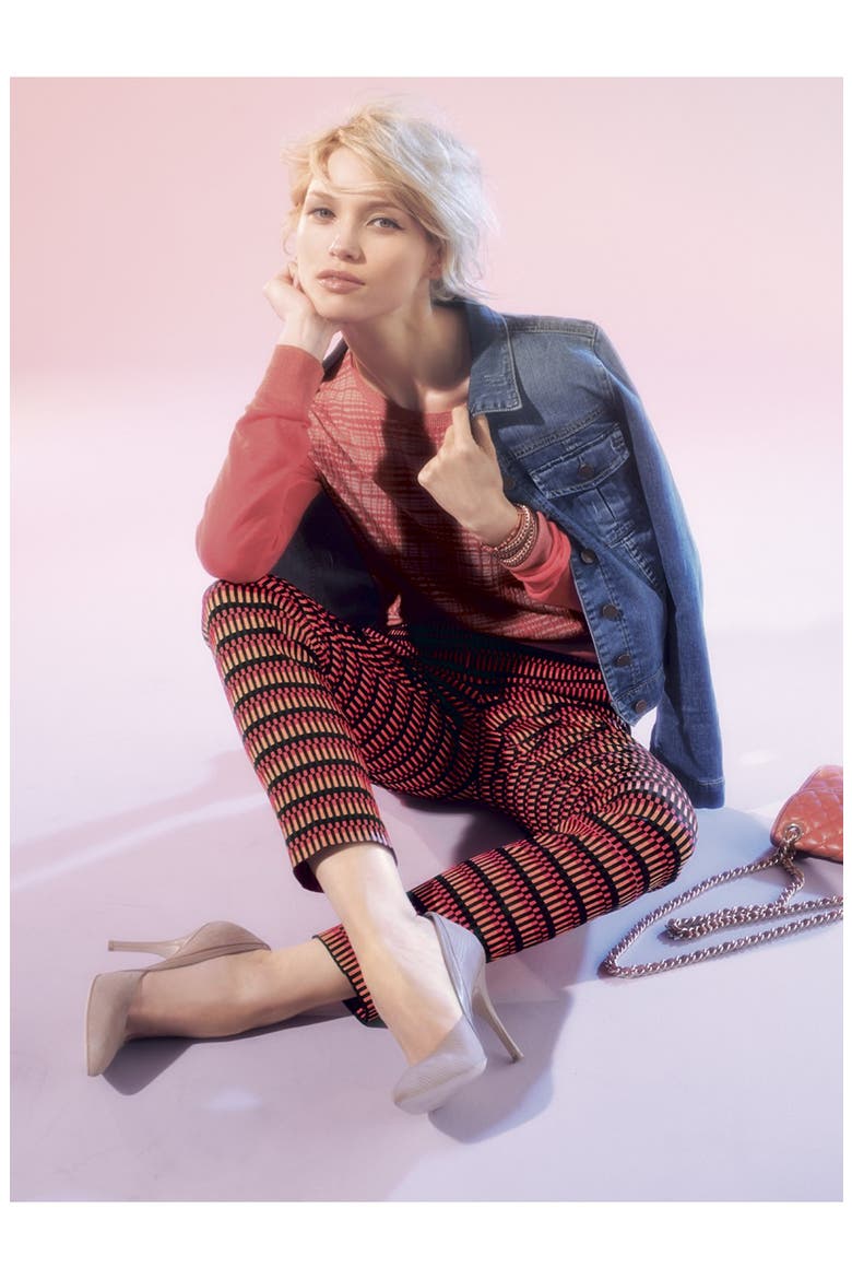 'Quinn' Skinny Ankle Pants, Alternate, color, BLACK