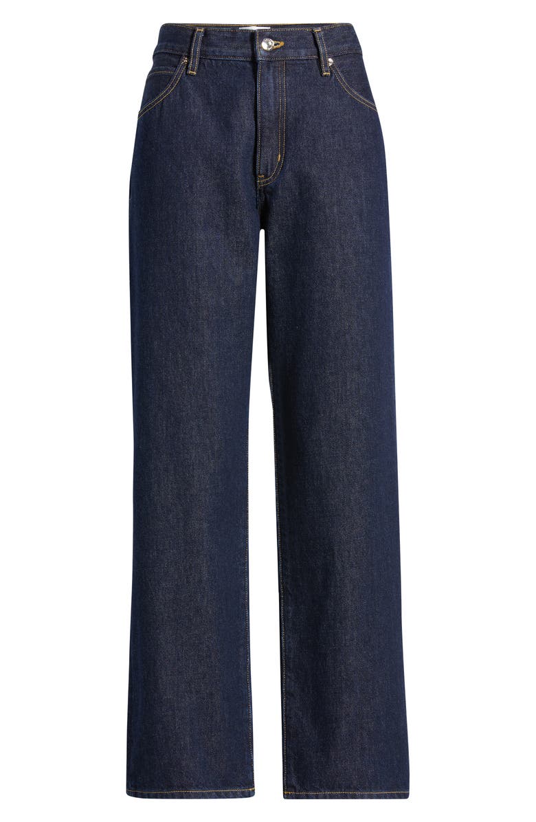 FRAME The Hang High Waist Straight Leg Jeans, Main, color, Rinse