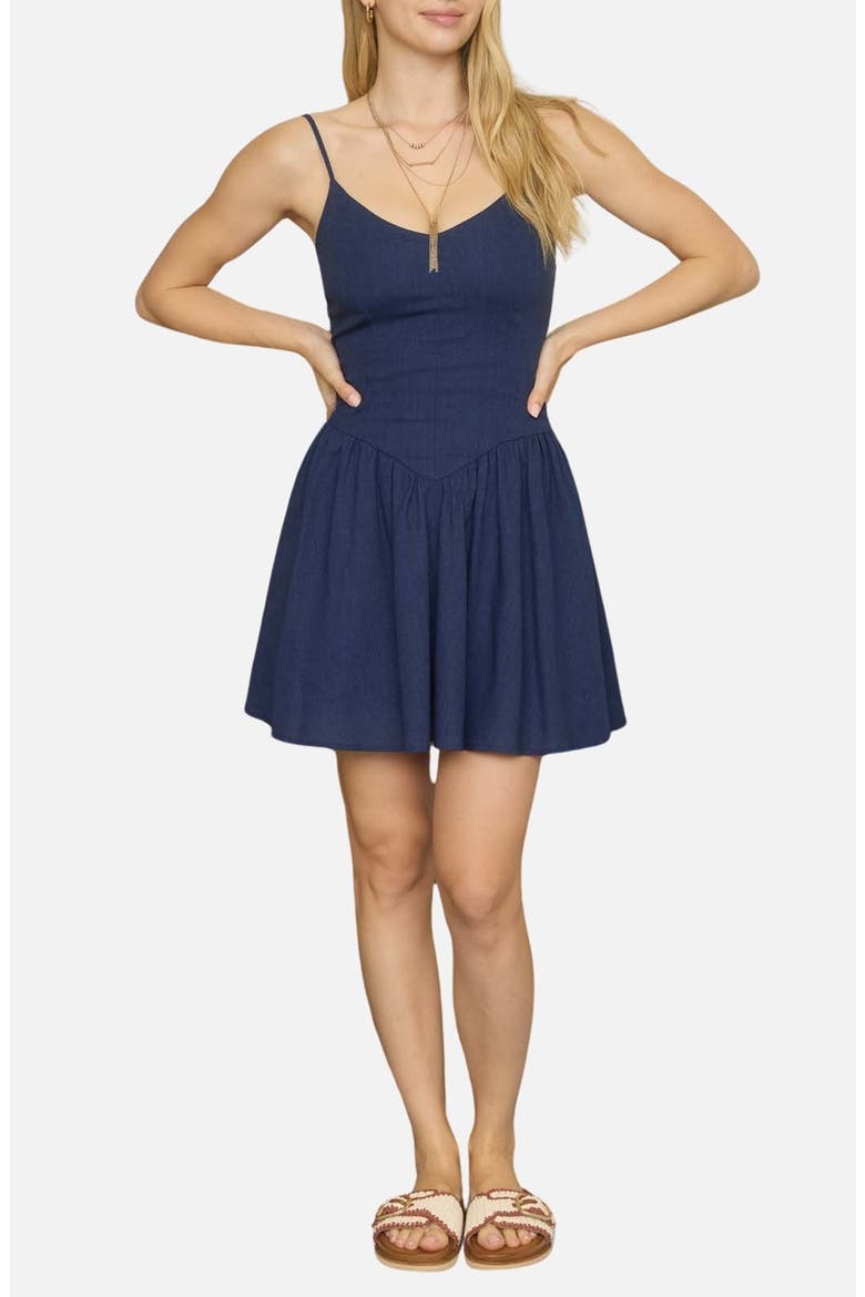 Fit & Flare Minidress, Main, color, NAVY