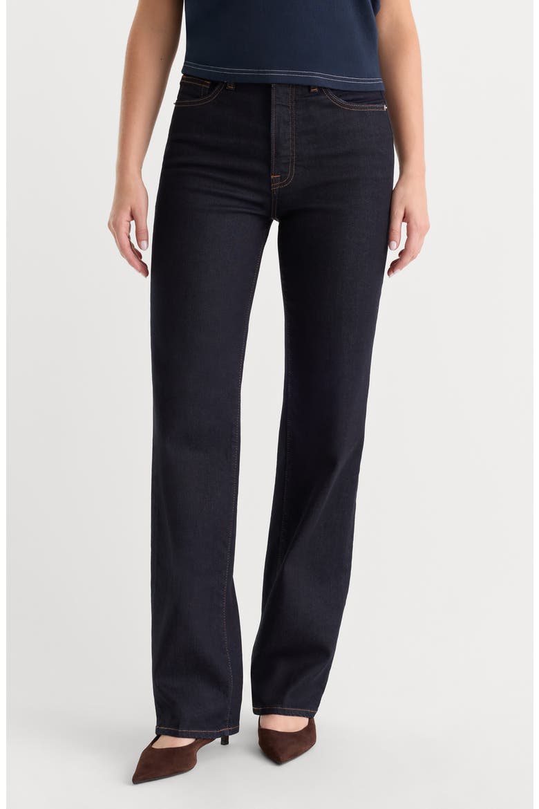 Good True High Waist Straight Leg Jeans, Main, color, RINSE