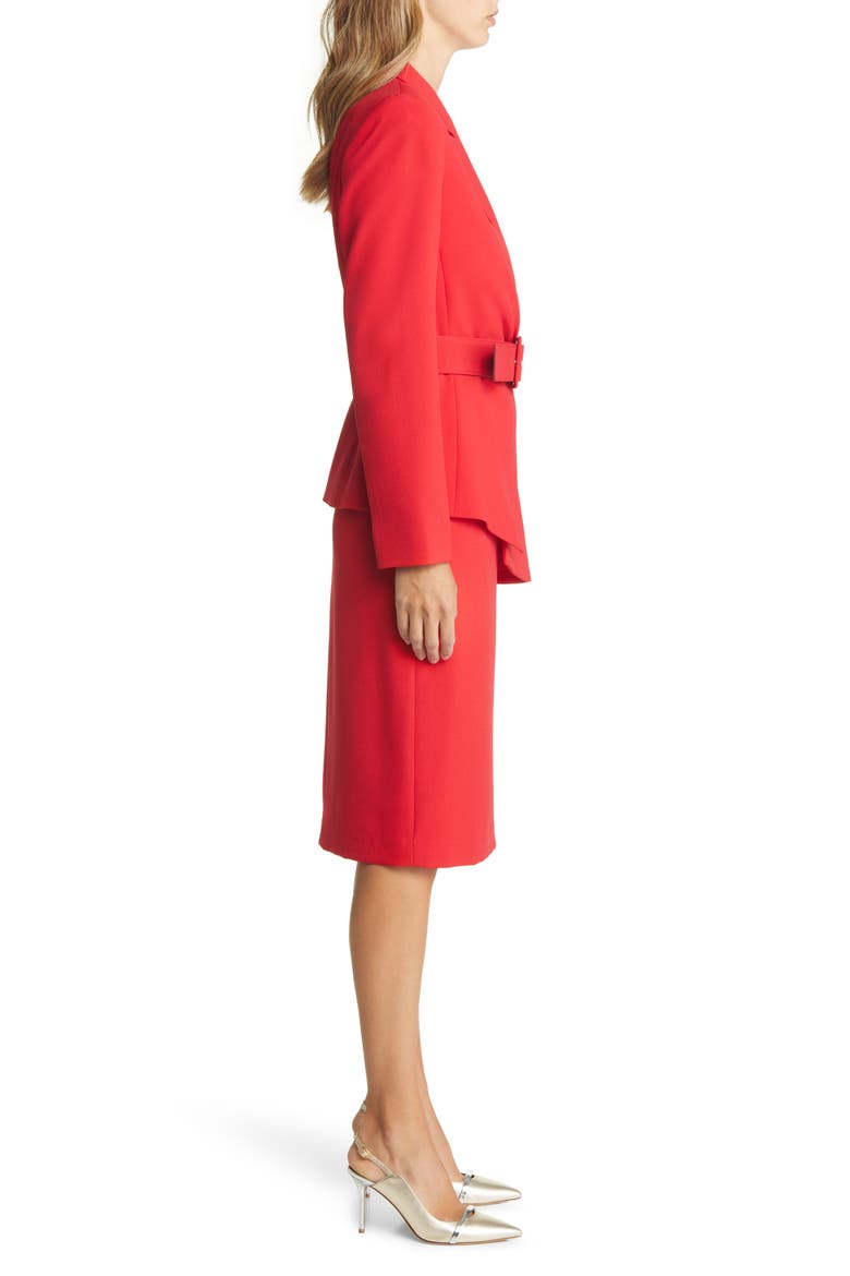 Nested Belted Jacket and Skirt, Alternate, color, RED