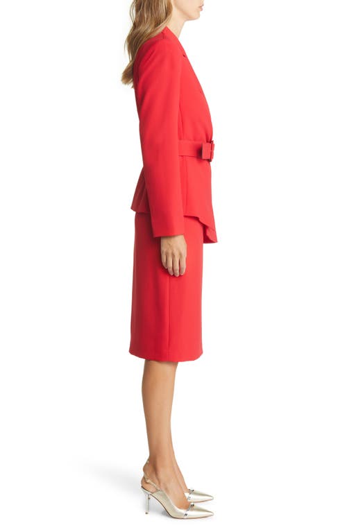Tahari Asl Nested Belted Jacket And Skirt
