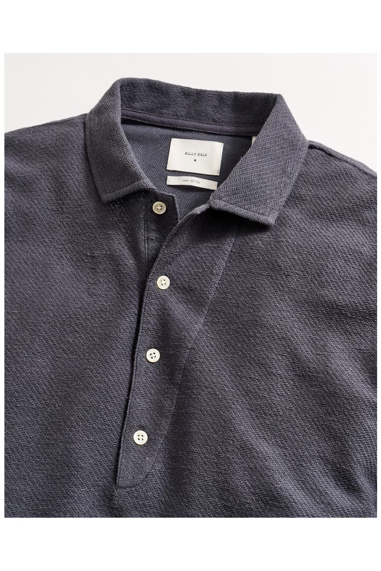 Hemp & Cotton Knit Polo, Alternate, color, ASPHALT