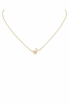 CZ by Kenneth Jay Lane Pear Cubic Zirconia Twirl Chain Necklace