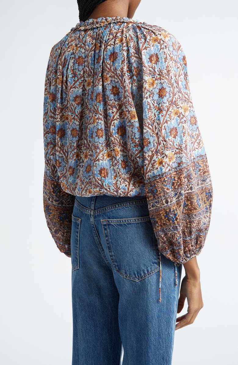 Ulla Johnson Silva Border Print Cotton Blend Top, Alternate, color, 