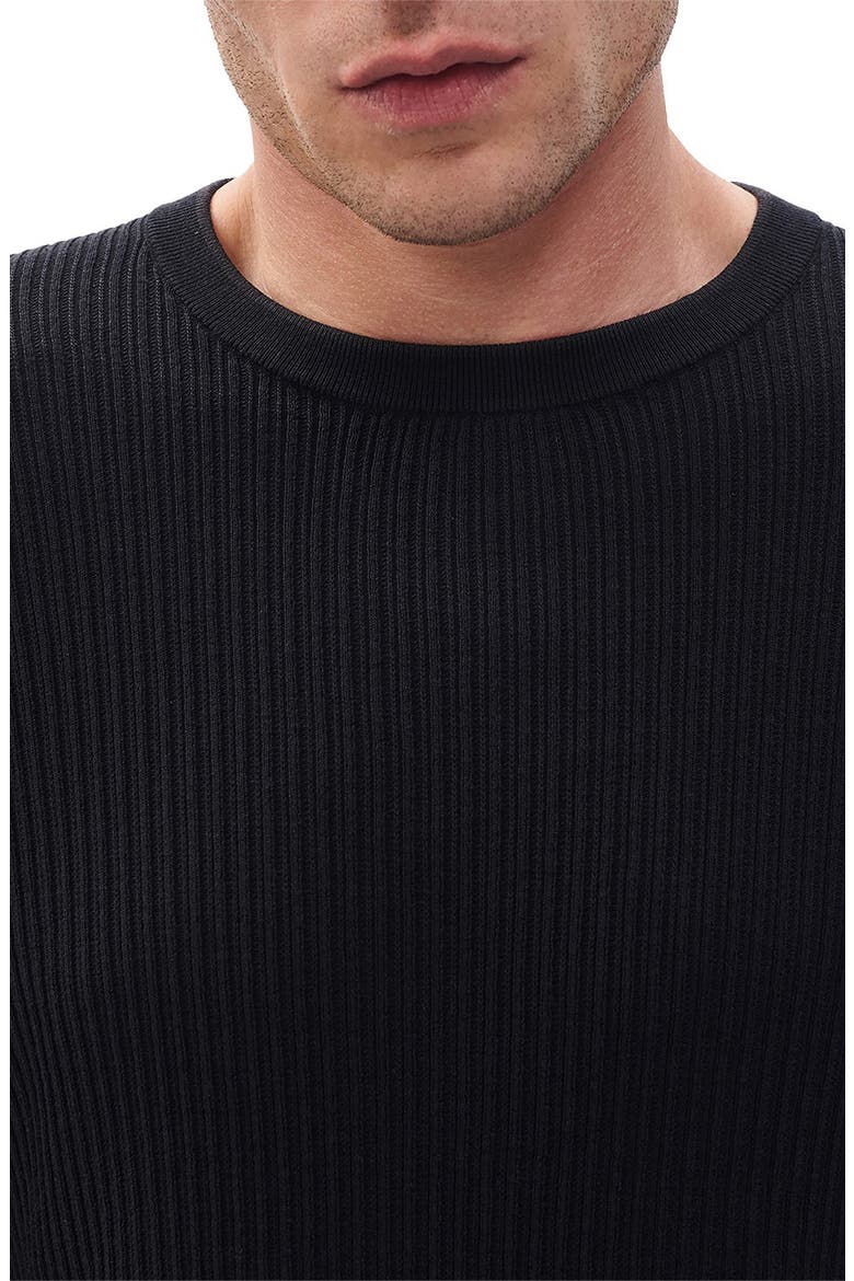 Jayce Silk & Cotton Sweater, Alternate, color, BLACK