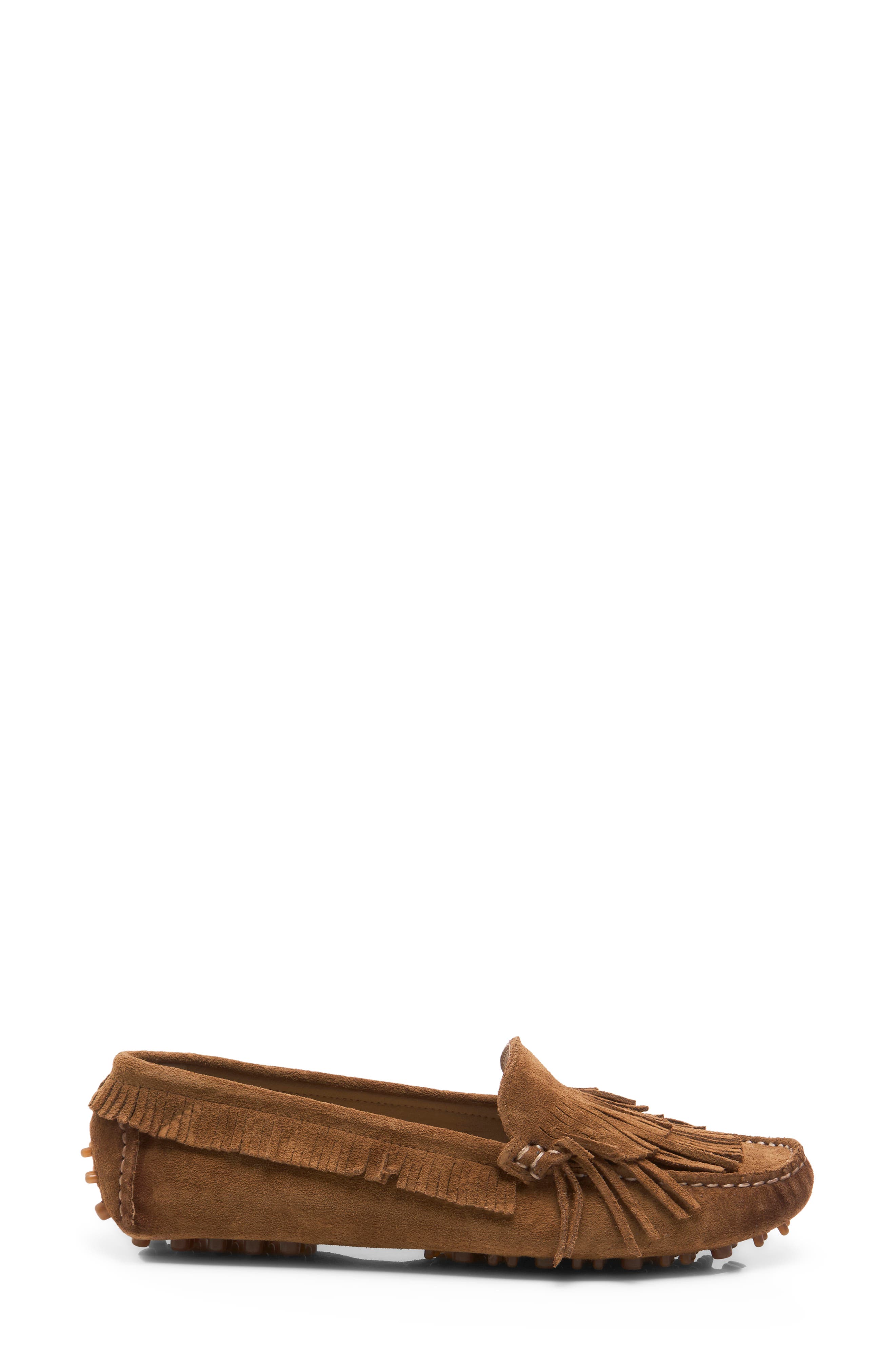 Freddie Fringe Loafer, Alternate, color, CAMEL SUEDE