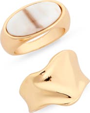 NORDSTROM RACK Set of 2 Marble Swirl Rings