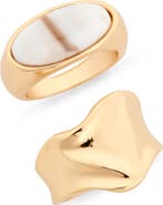 NORDSTROM RACK Set of 2 Marble Swirl Rings