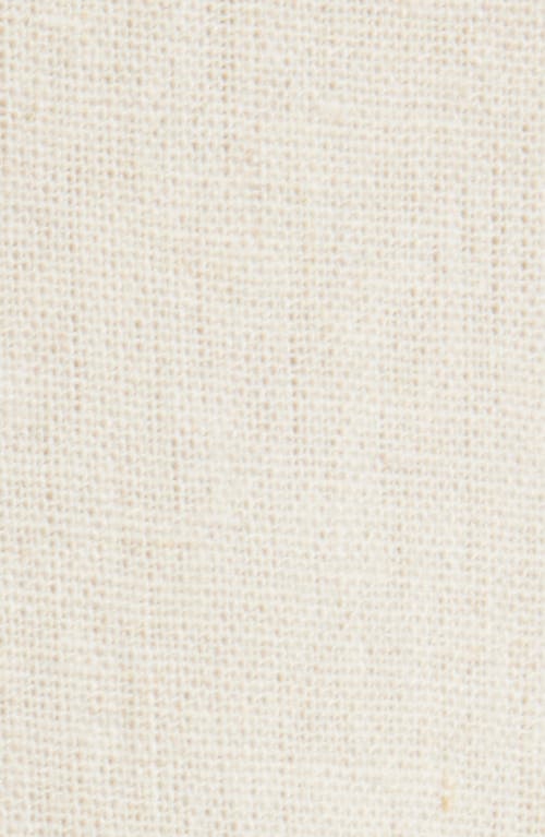 Charles Henry Linen Blend Fit & Flare Dress In White