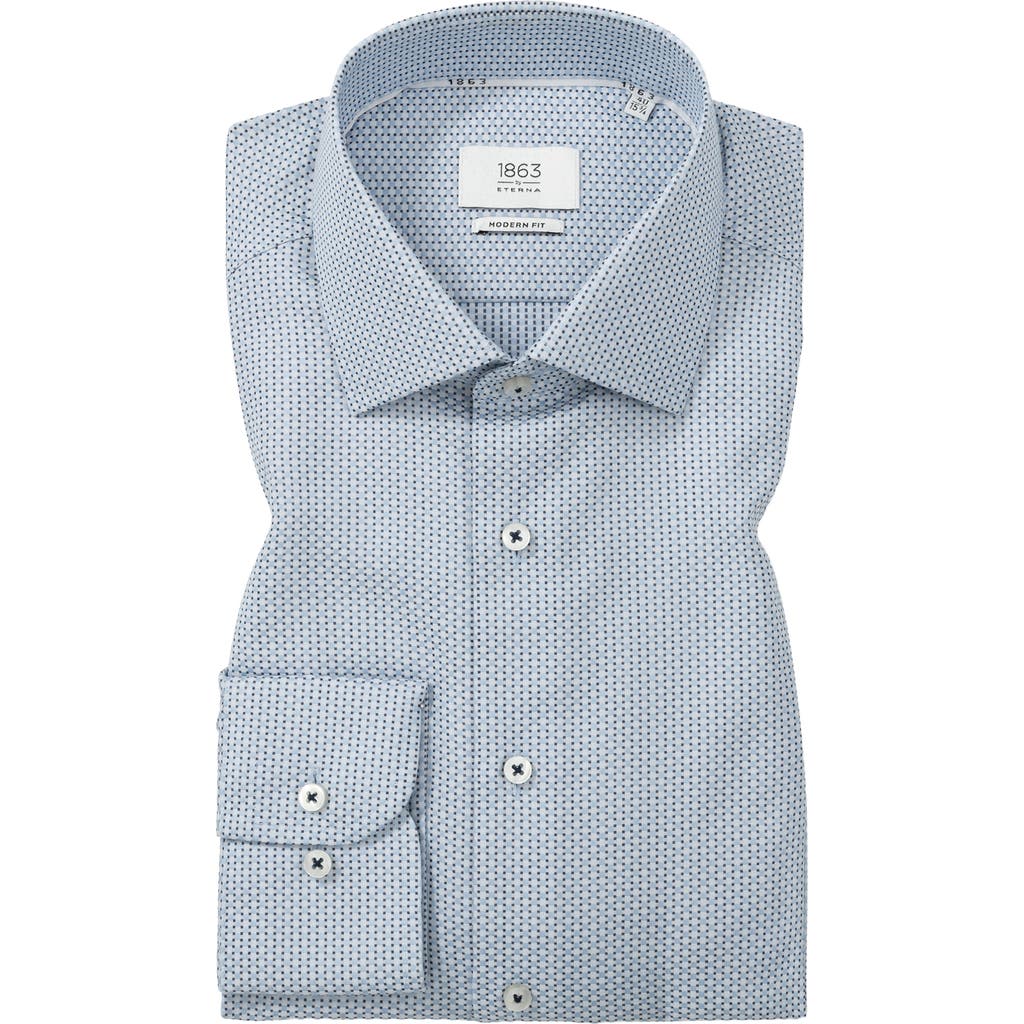 1863 By Eterna Modern Fit Micropattern Non-iron Cotton Dobby Dress Shirt In Multi