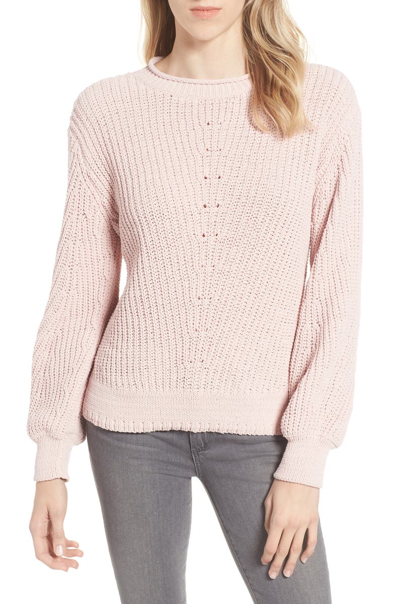 Caslon<sup>®</sup> Chenille Crewneck Sweater, Main, color,