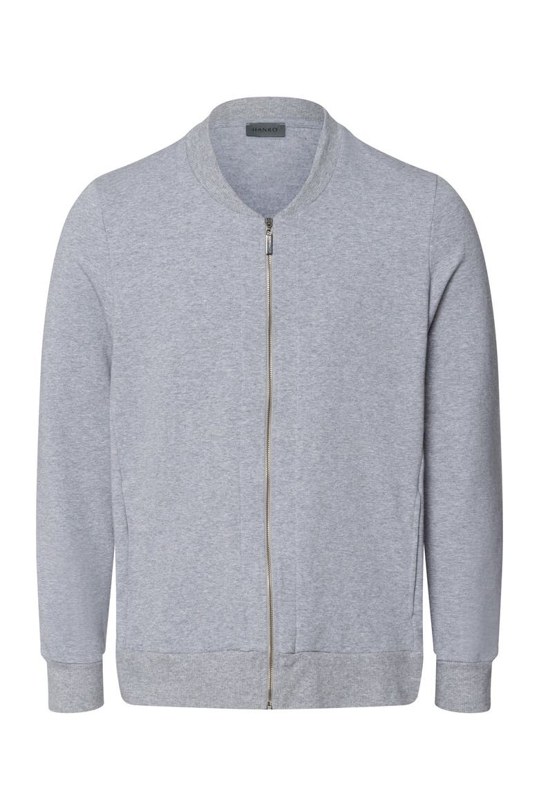 Natural Living Organic Cotton Zip-Up Jacket, Main, color, Grey Melange
