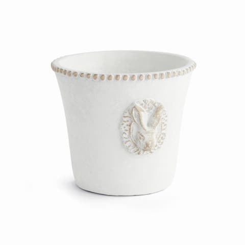 Classic Large White Concrete Rabbit Pot