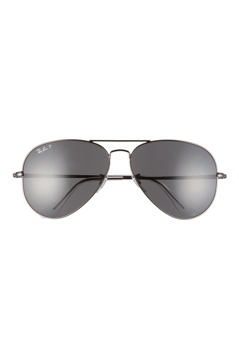 Original 62mm Oversize Aviator Sunglasses, Main, color, GUNMETAL/ BLACK