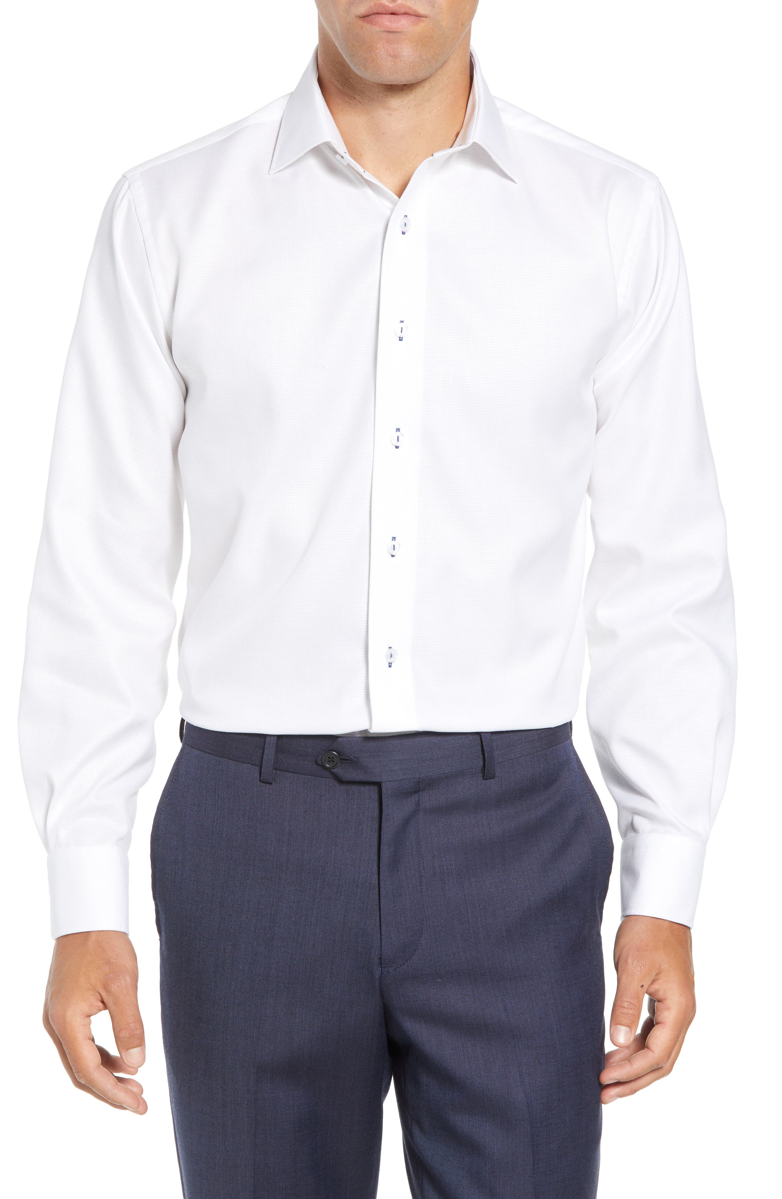 Regular Fit Solid Dress Shirt