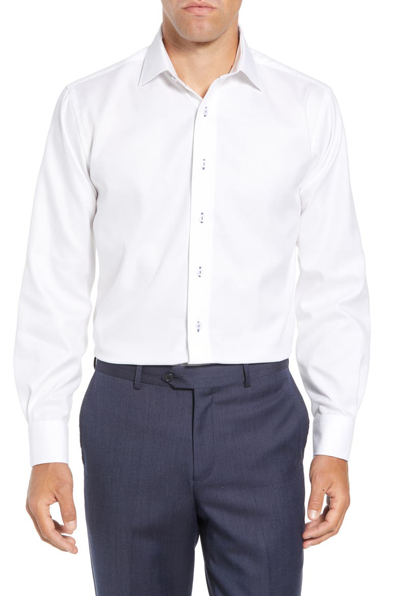 Regular Fit Solid Dress Shirt, Main, color, WHITE