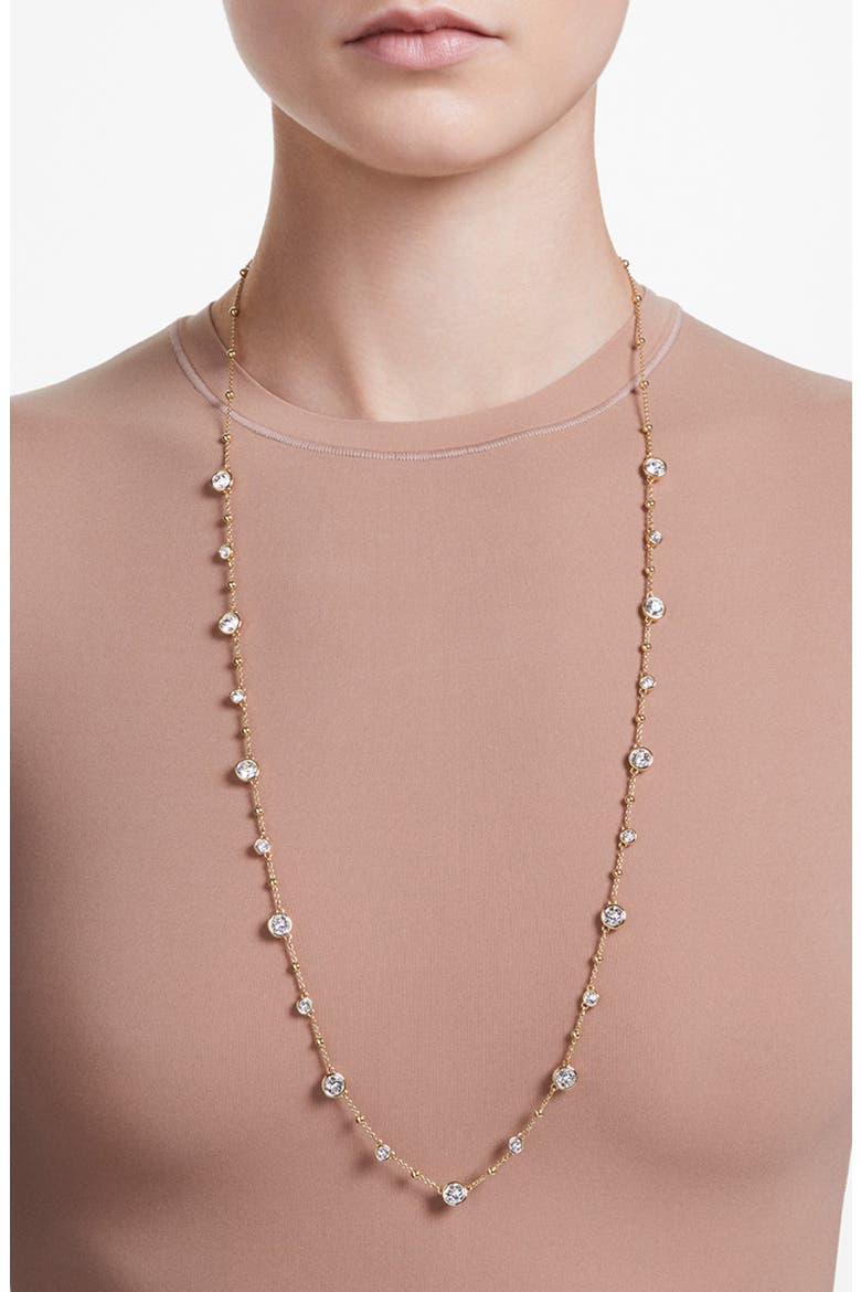 Imber Long Crystal Station Necklace, Alternate, color, GOLD