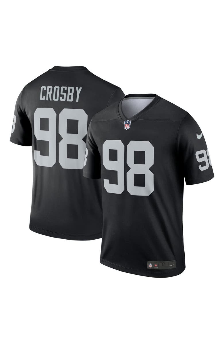 Nike Men's Nike Maxx Crosby Black Las Vegas Raiders Team Legend Jersey, Alternate, color, Black