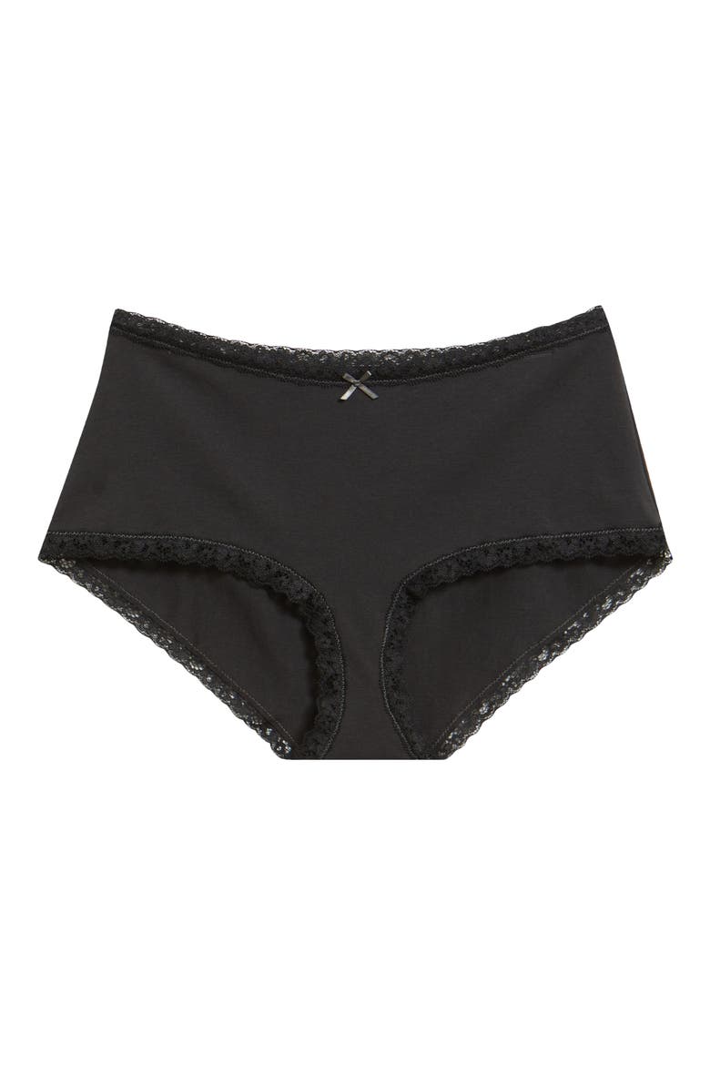 Lightweight Lace Boy Shorts, Main, color, SOOT TONAL