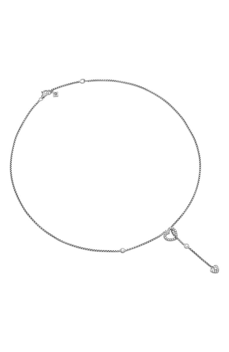 David Yurman Heart Y-Necklace with Diamonds, Alternate, color,