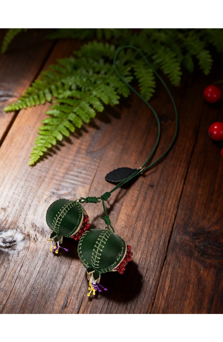 OLD TREND Pom Genuine Leather Botanical Fruit Charm, Alternate, color, Teal