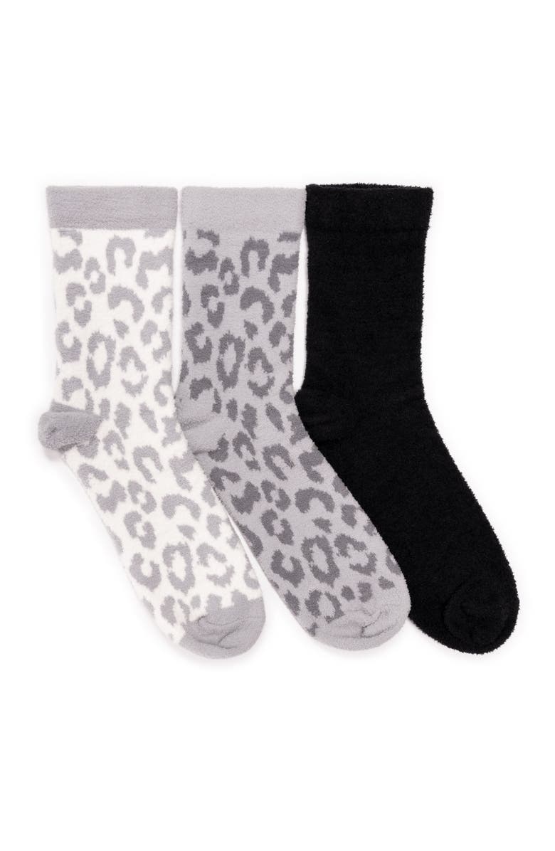 MUK LUKS Cozy Compression Crew Socks 3 Pair Pack, Main, color,