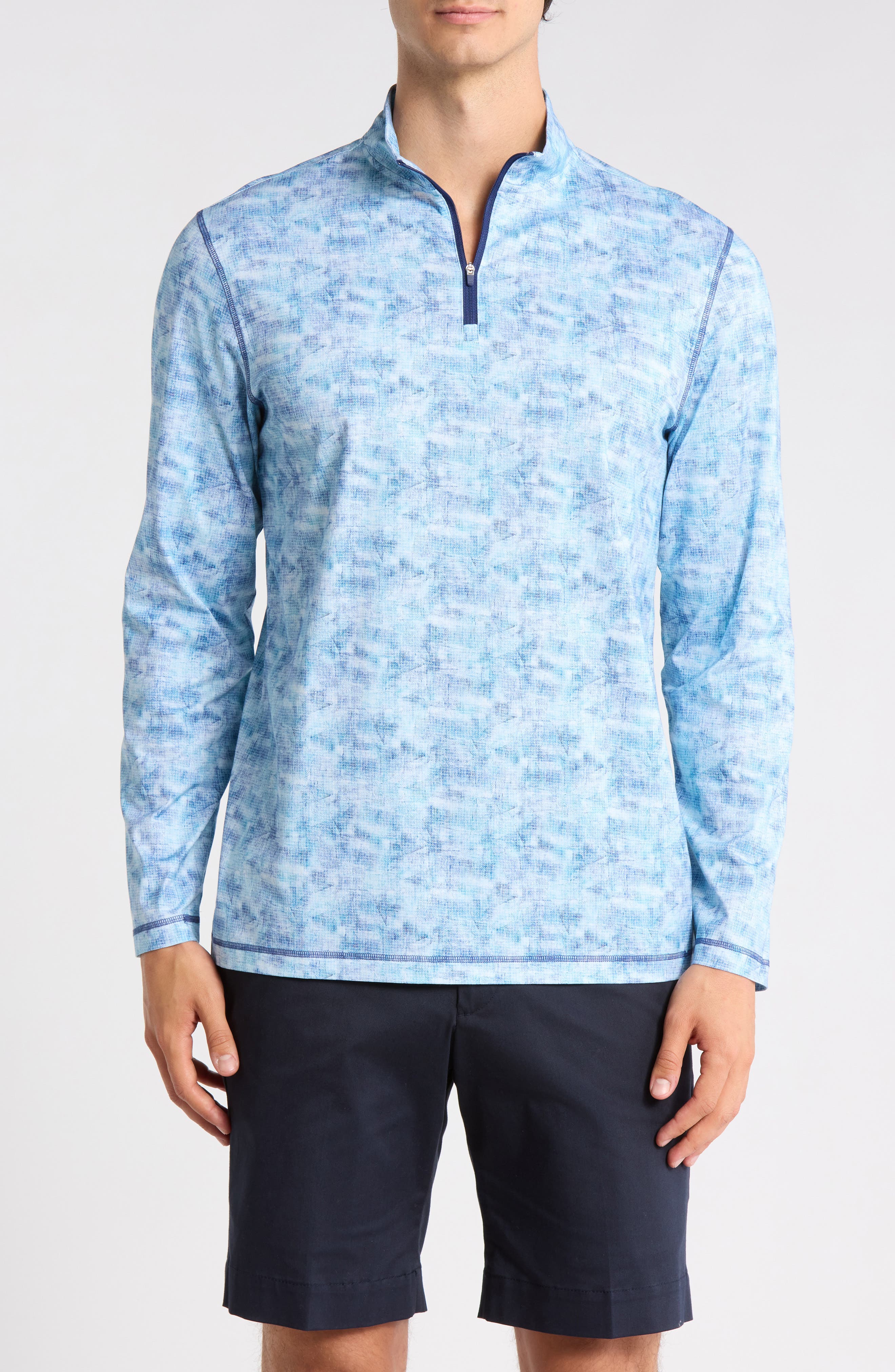 Bugatchi Quarter Zip Performance Pullover