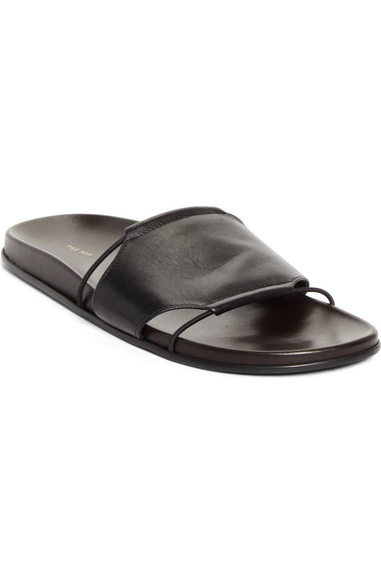 The Row Vivienne Slide Sandal, Main, color, Black