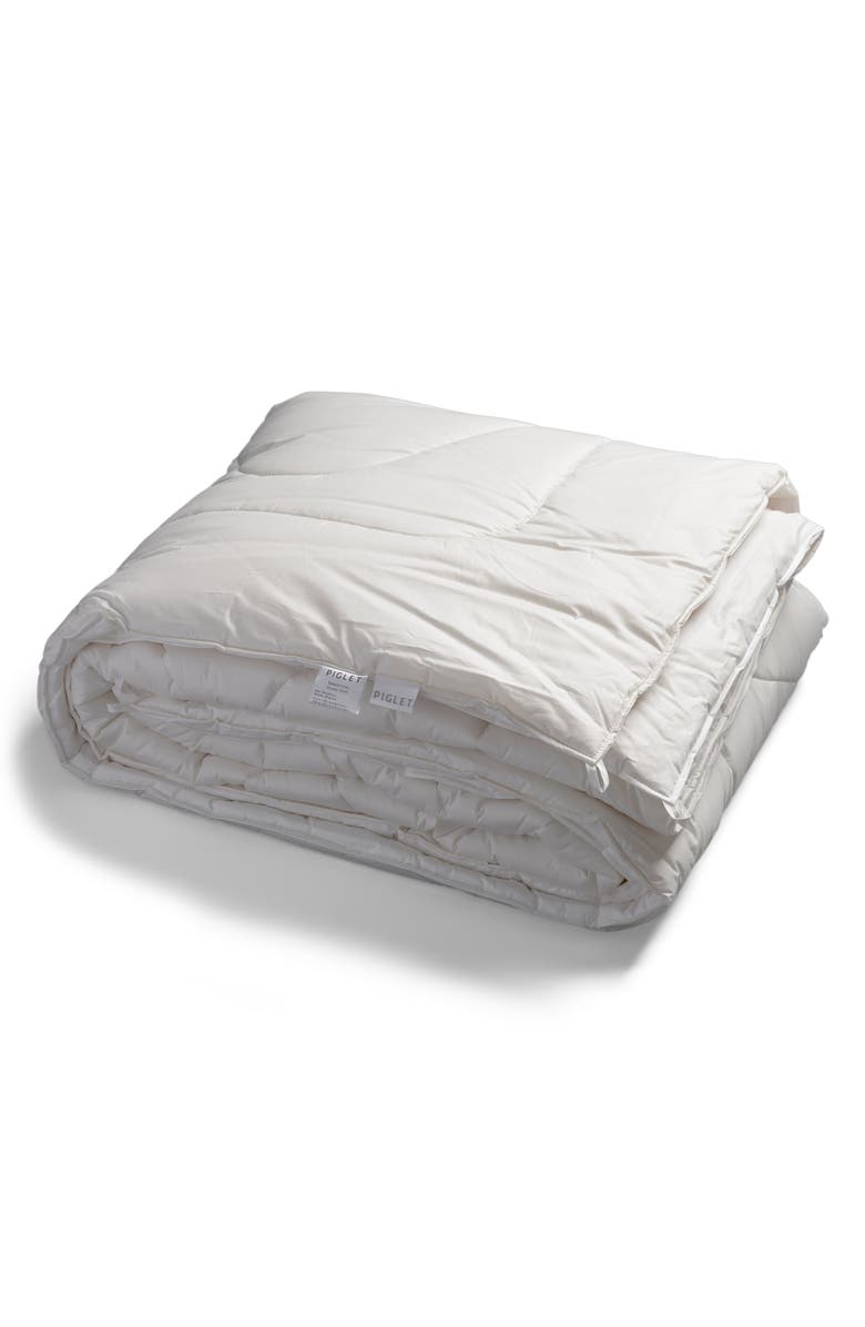 PIGLET IN BED Merino Wool Comforter, Main, color,