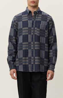 Kent Patchwork Check Button-Down Shirt