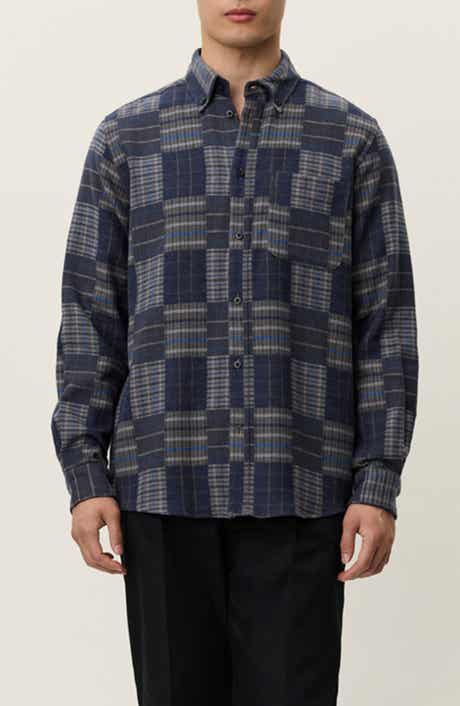 Kent Patchwork Check Button-Down Shirt