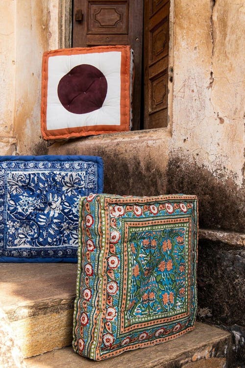 Cqc La Topanga Floor Cushion In Multi