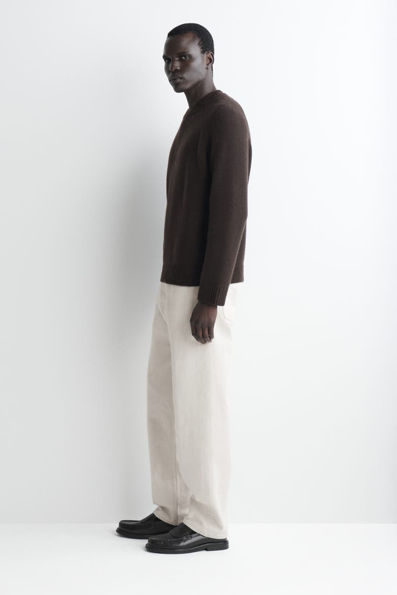 Chunky Cashmere Sweater, Alternate, color, CHOCOLATE