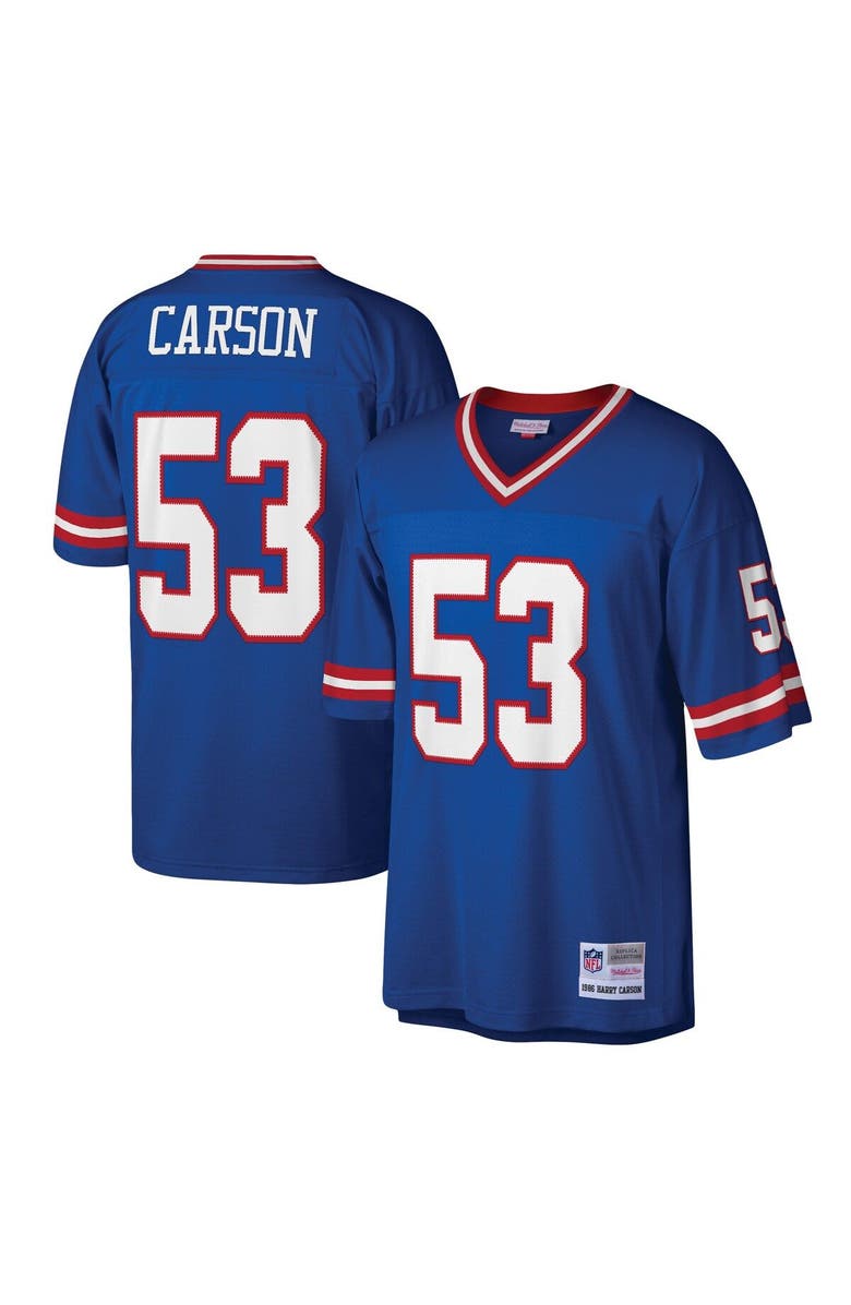 Mitchell & Ness Men's Mitchell & Ness Harry Carson Royal New York Giants Legacy Replica Jersey, Main, color, 