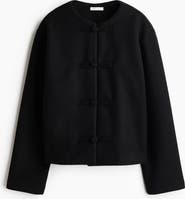 H&M Knot-Button Jersey Jacket