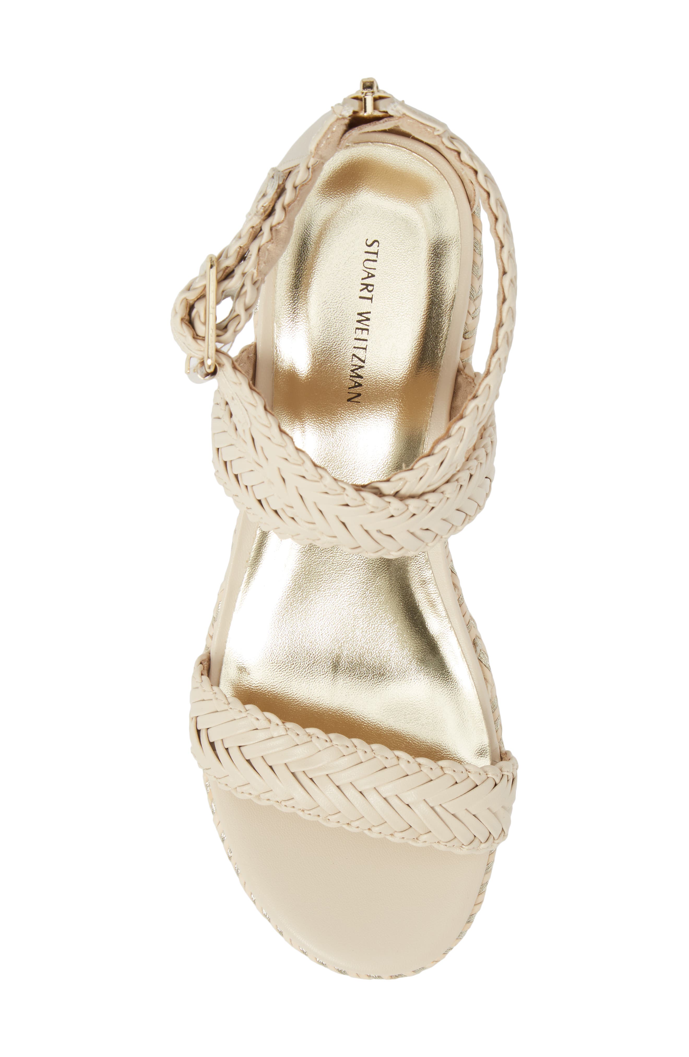 Stuart Weitzman Akilah Sparkle Wedge Sandal, Alternate, color, 