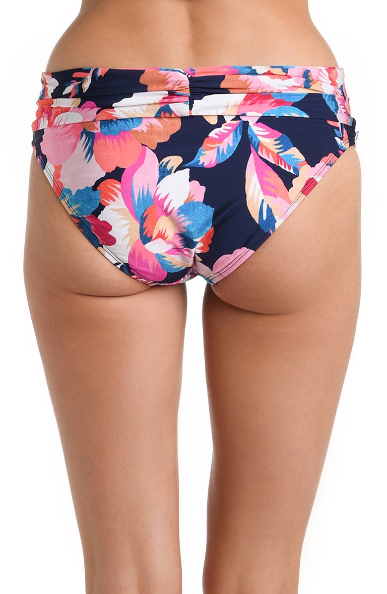 La Blanca Shirred Banded Hipster Bikini Bottoms, Alternate, color,
