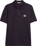 Moncler Logo Patch Cotton Piqué Polo