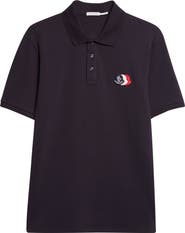 Moncler Logo Patch Cotton Piqué Polo