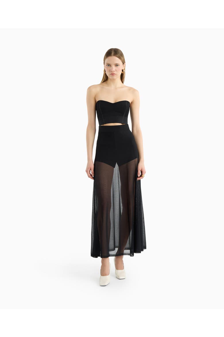 Paz Sheer Skirt, Main, color, Black