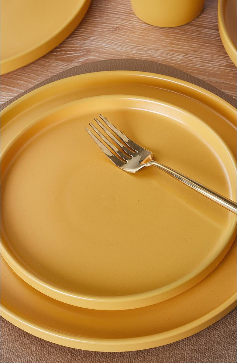 Stone Lain Cleo Stoneware 16-Piece Dinnerware Set, Alternate, color, Yellow