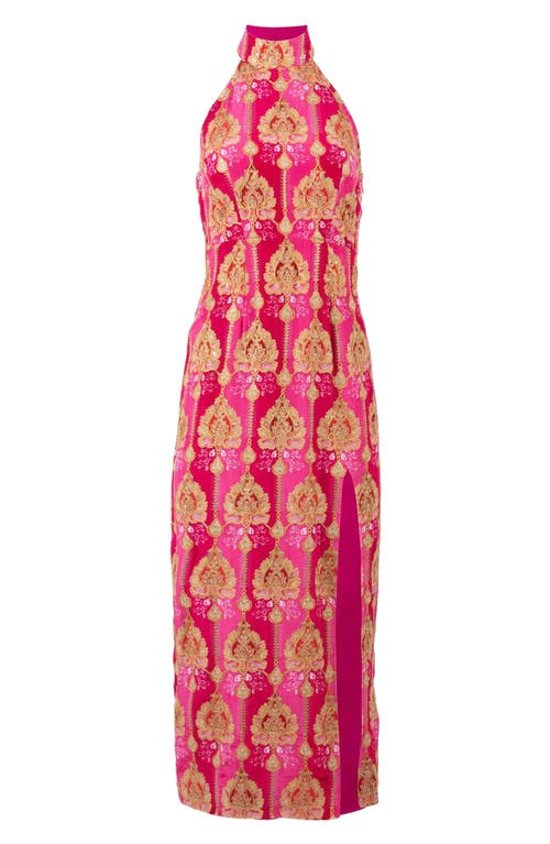 Holichic Halter Neck Maxi Dress In Pink