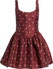 Hutch Soleil Polka Dot Cocktail Minidress