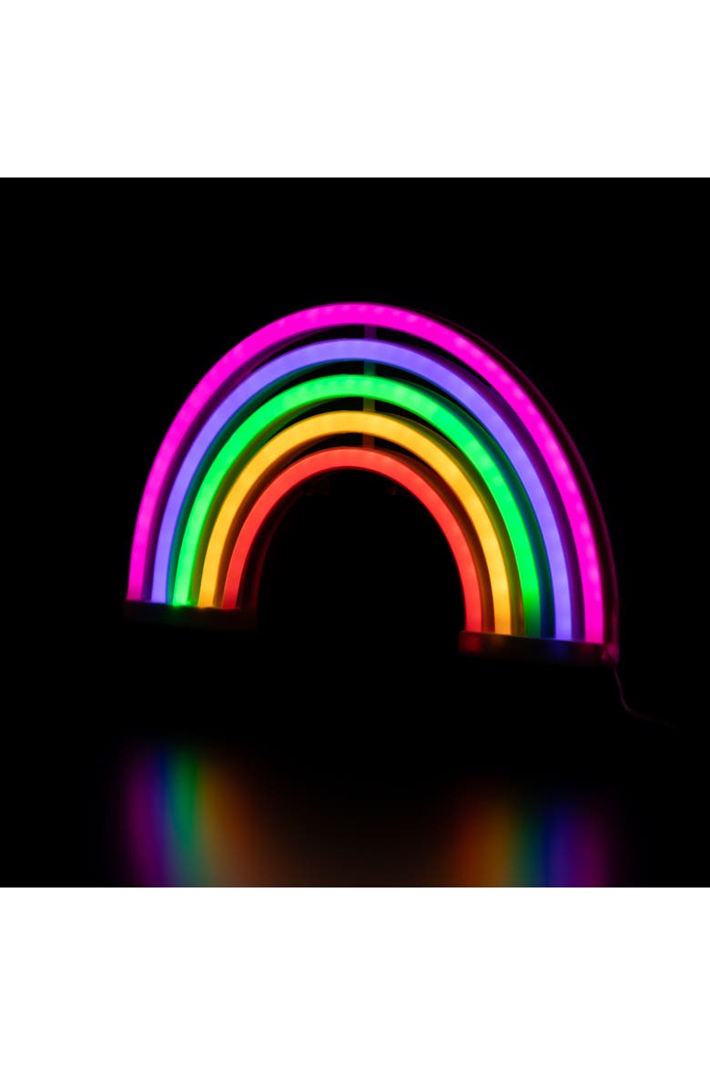 LED  Rainbow Neon Lighted Wall Art - 12"  - Mutlticolor, Alternate, color, Multi