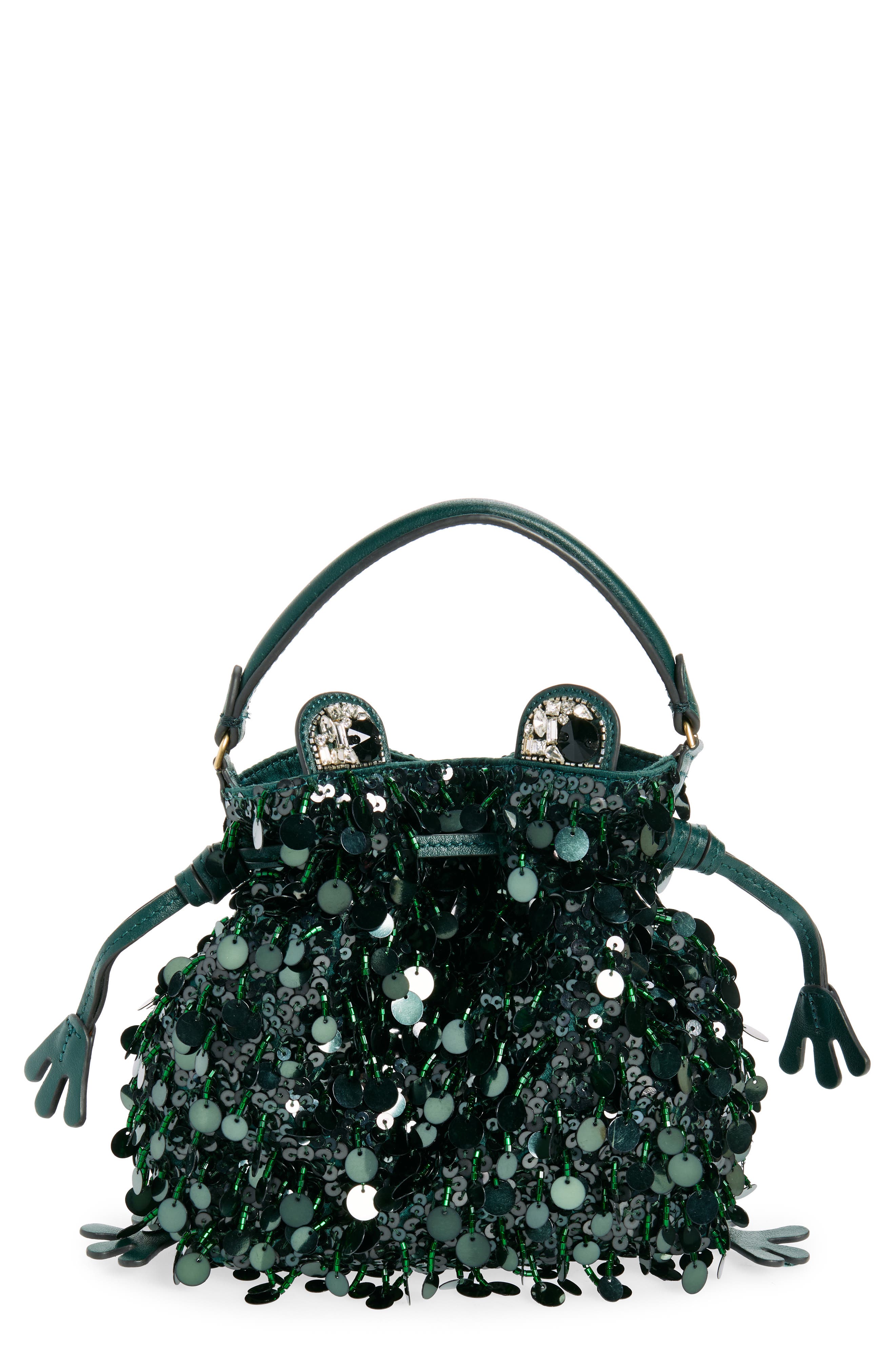 Anya Hindmarch Frog Sequin Crossbody Bag, Main, color, 